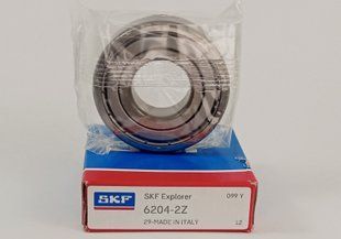 Подшипник 6204-ZZ SKF (80204) размеры: 20*47*14 шариковый радиальный 43008 фото